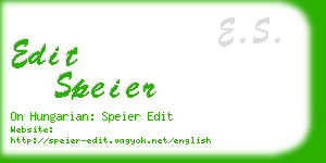 edit speier business card